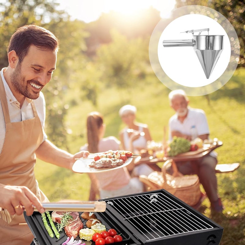 Stainless Steel Camping Funnel with Detachable Stand for Outdoor Cooking Baking Supplies - Image 5